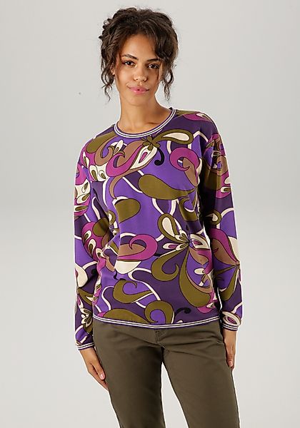 Aniston CASUAL Sweatshirt mit extravaganten, grafischen günstig online kaufen