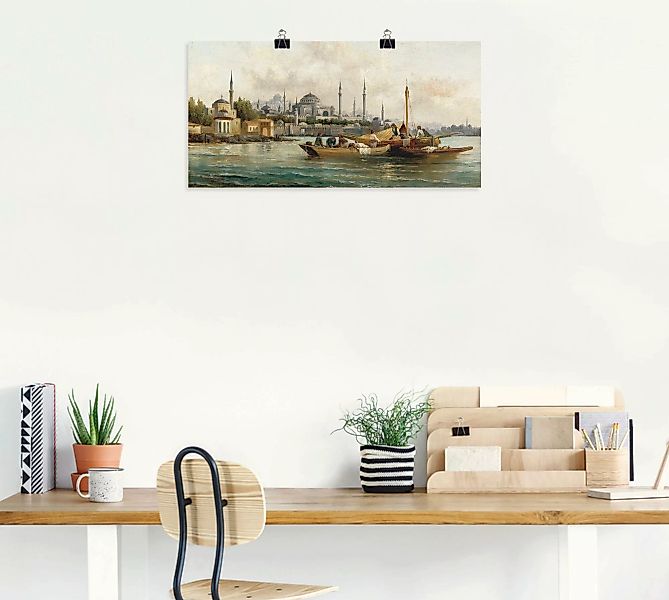 Artland Wandbild »Handelsschiffe vor Hagia Sophia«, Boote & Schiffe, (1 St. günstig online kaufen
