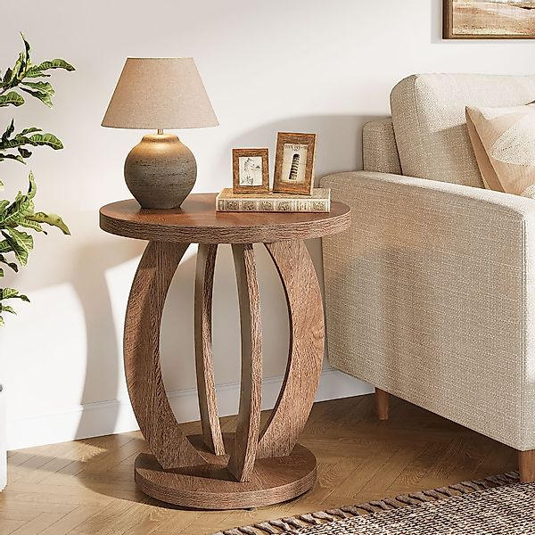 Tribesigns Beistelltisch 50 cm runder Sofatisch günstig online kaufen