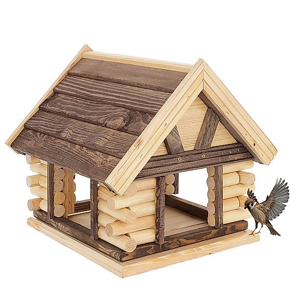 MAZUR Futterstation Vogelfutterhaus aus Naturholz 38 günstig online kaufen