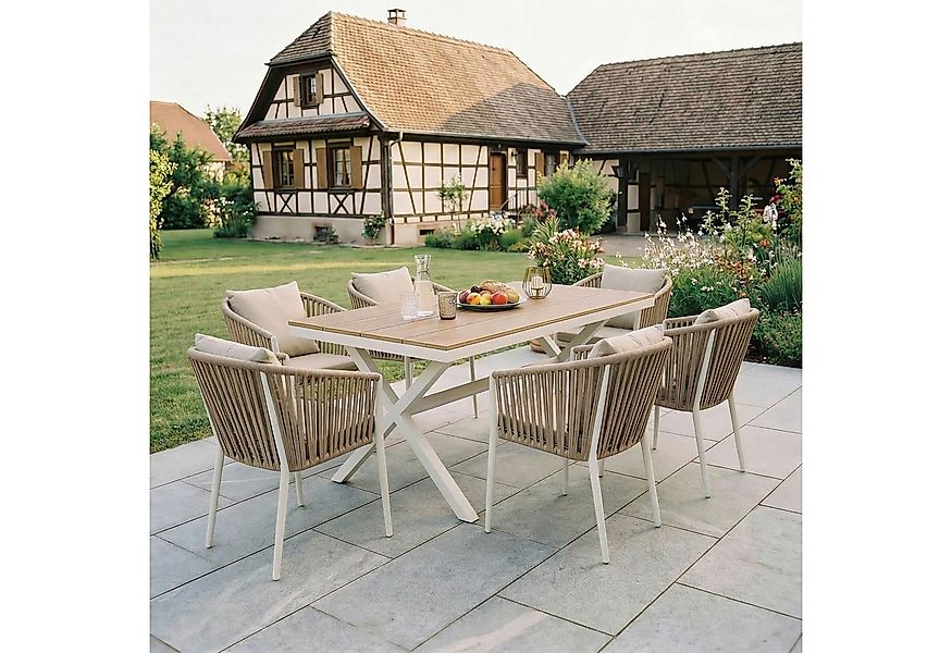 IDIMEX Garten-Essgruppe ISOLA, Gartenmöbel Set 6 Personen wetterfest aus Al günstig online kaufen