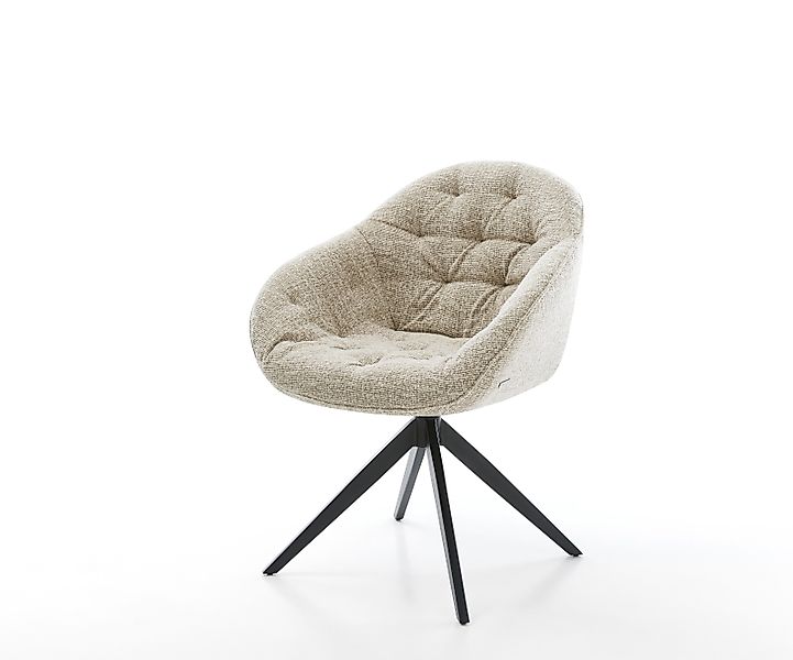 Drehstuhl Gaio-Flex Webstoff Soft Beige Kreuzgestell breit Schwarz 360° dre günstig online kaufen