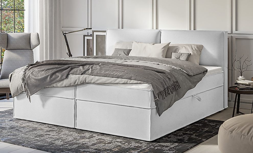 S-Style Möbel Boxspringbett Plaza mit Topper günstig online kaufen