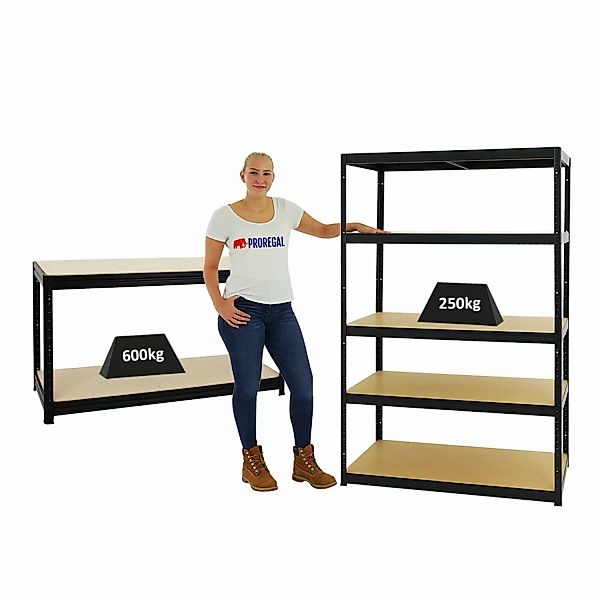 PROREGAL Mega Deal 1x Schwerlastregal Big Elephant M HxBxT 180 x 120 x 60 c günstig online kaufen