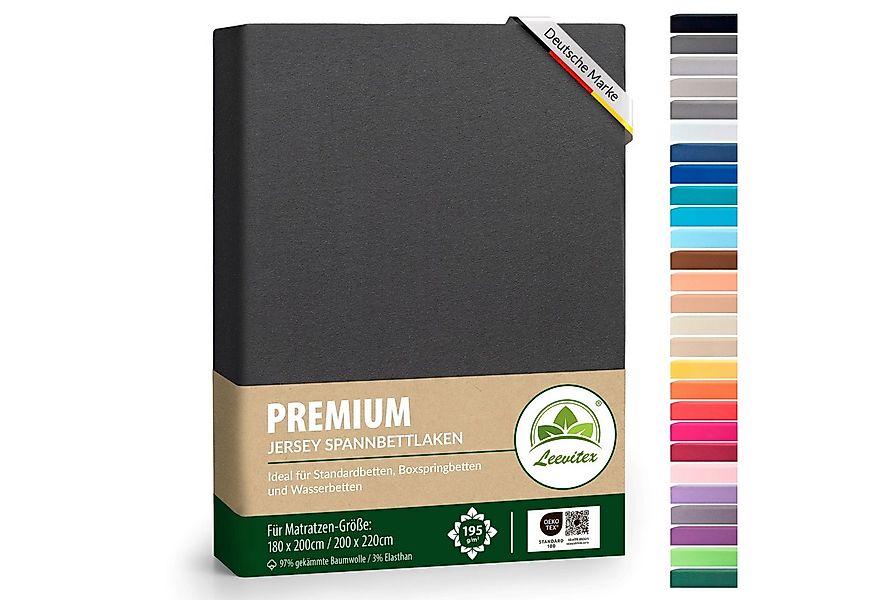 leevitex® Spannbettlaken Premium 195, Gummizug: Rundum, blickdicht, Anti-Pi günstig online kaufen