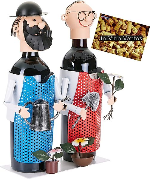 BRUBAKER Weinflaschenhalter Gärtner Paar Flaschenhalter, (Gärtnerei günstig online kaufen