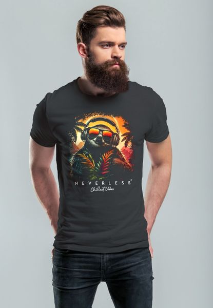 Neverless Print-Shirt Herren T-Shirt Musik DJ günstig online kaufen