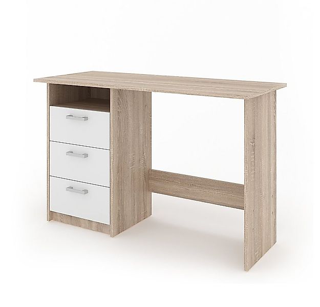 Vicco Schreibtisch Meiko, Weiß/Sonoma, 120 x 50 cm günstig online kaufen