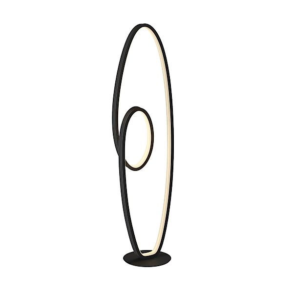 Lucande LED Stehlampe Bronwyn 9639160 Dimmbar Modern in Schwarz aus Alumini günstig online kaufen