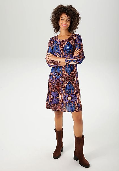 Aniston CASUAL Minikleid mit großflächigem Ornament-Druck günstig online kaufen