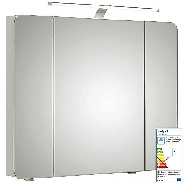 Badezimmer Spiegelschrank FES-4005-66 Korpus Lack Polarweiß, inkl. Steckdos günstig online kaufen