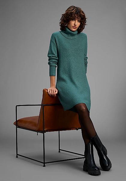 Laura Scott Strickkleid Ohne Tasche  Ohne Taschen aus Grobstrick mit Rollkr günstig online kaufen