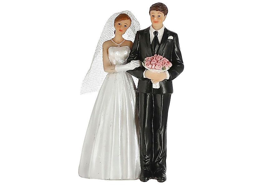 CEPEWA Dekofigur Hochzeitspaar Tortenaufsatz 8x13cm weiß schwarz Polyresin günstig online kaufen