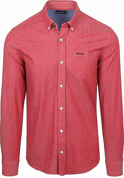 NZA Shirt James Twill Melange Rot - Größe 3XL günstig online kaufen
