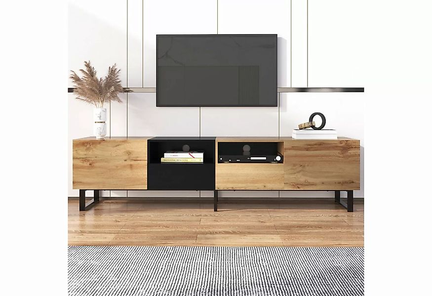 MODFU TV-Schrank Lowboard (geräumiger Stauraum, robuste Konstruktion) mit s günstig online kaufen