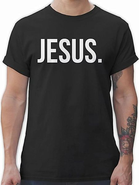 Shirtracer T-Shirt Jesus Christus weiss Statement Glaube Religion günstig online kaufen