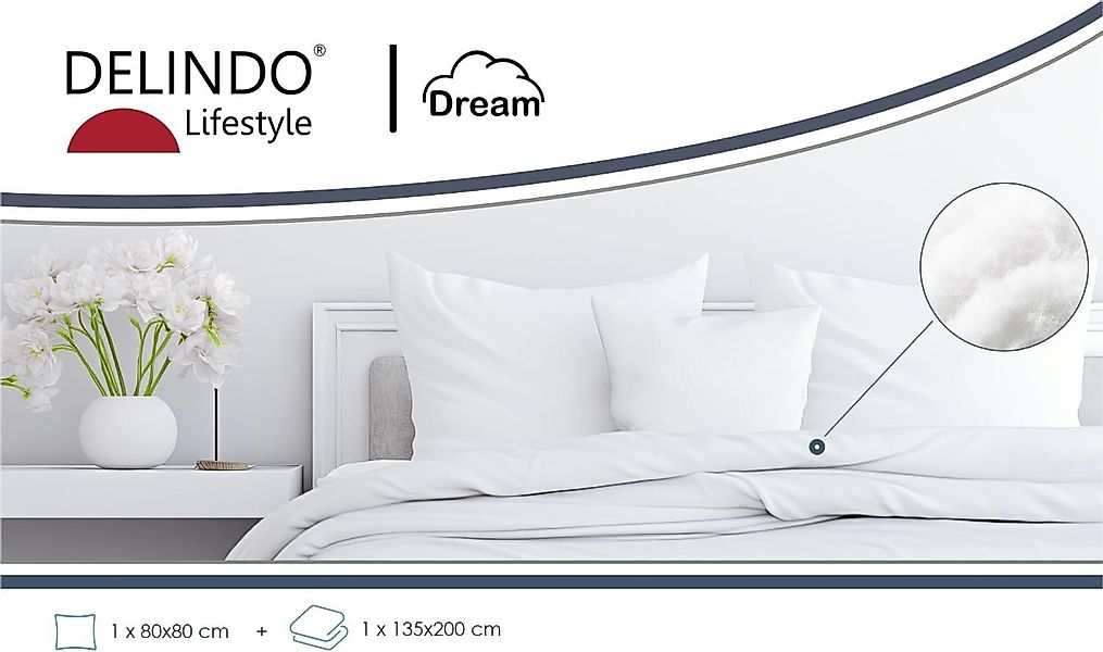 Delindo Lifestyle Bettdecke + Kopfkissen Set günstig online kaufen