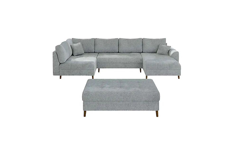 Wohnlandschaft mit Hocker  Trygve ¦ grau ¦ Maße (cm): B: 310 H: 81 Polsterm günstig online kaufen