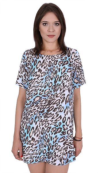 Sarcia.eu Tunikakleid Blaues Tunika mit Leopardenmuster, günstig online kaufen