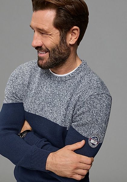Man's World Rundhalspullover Neue Kollektion! Highlight melierter Look aus günstig online kaufen