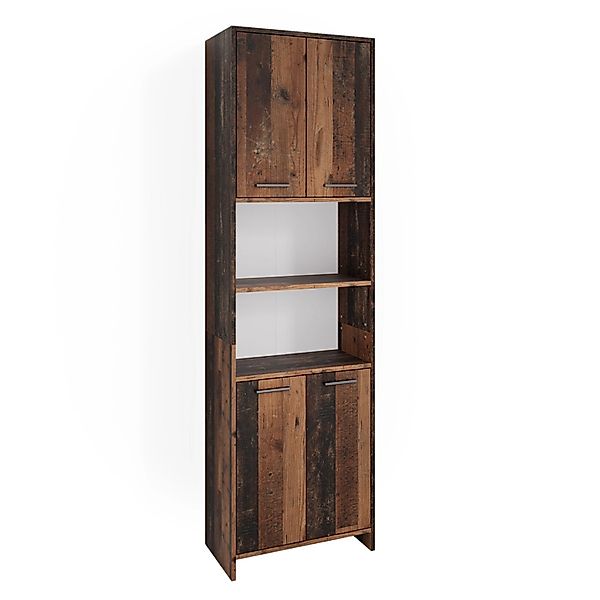 Vicco Badschrank Maris Eiche Rustikal 56 x 190 cm günstig online kaufen