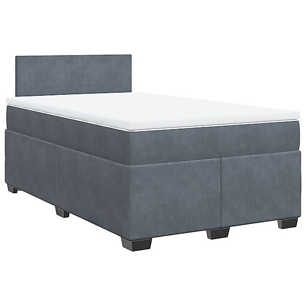 vidaXL Bett Boxspringbett mit Matratze Dunkelgrau günstig online kaufen