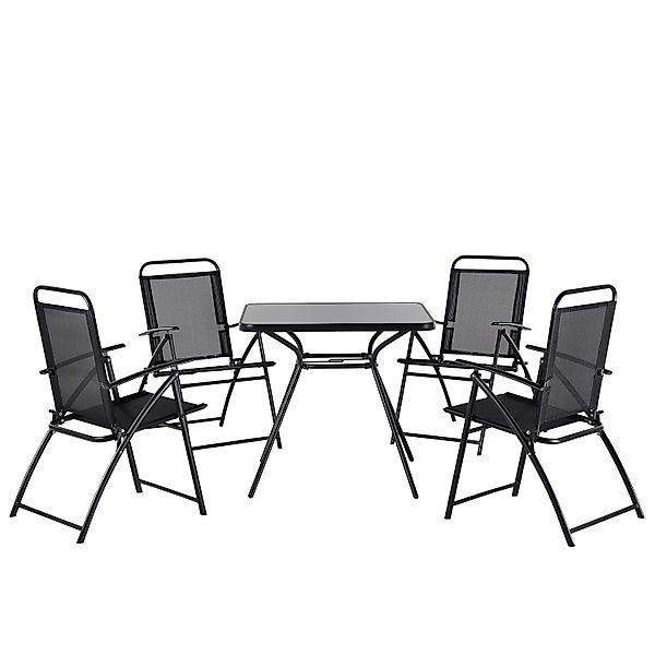 Beliani Gartentisch Set Schwarz 80x80x90 günstig online kaufen
