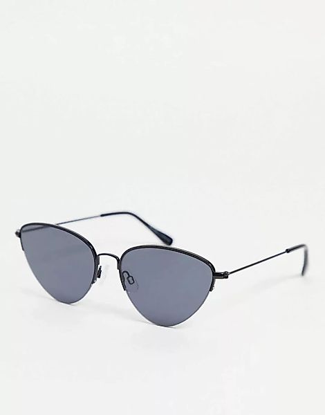 Topshop – Oversize-Sonnenbrille im Cat-Eye-Design aus Metall mit schwarz ge günstig online kaufen