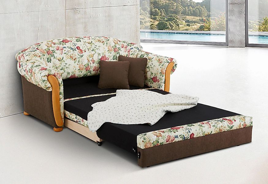 Home affaire 2-Sitzer "Milano, Schlafsofa im Landhaus-Stil, bequem, Liegefl günstig online kaufen