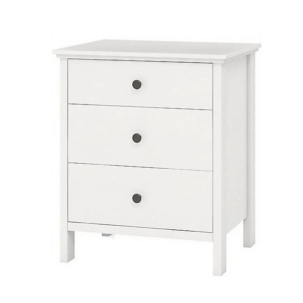Costway Nachttisch mit 3 Schubladen 56 x 45 x 66 cm Weiß günstig online kaufen
