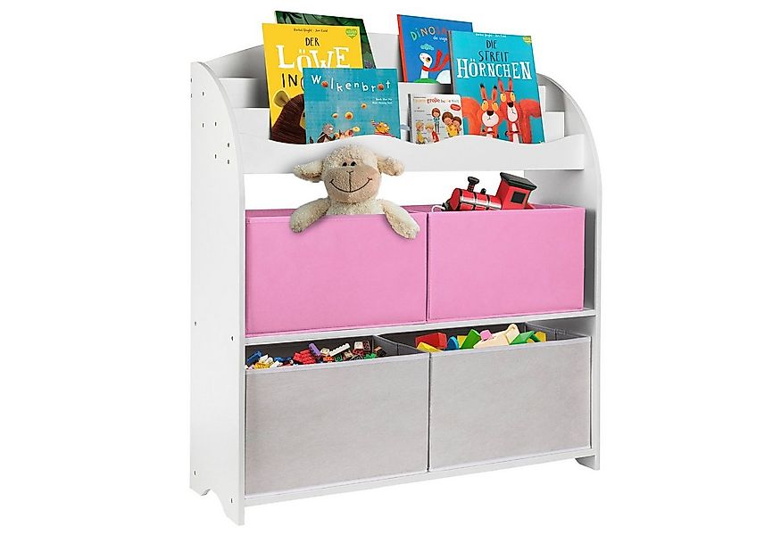 ONVAYA Bücherregal Kinder-Bücherregal Weiß, Kinderregal mit Boxen, Aufbewah günstig online kaufen