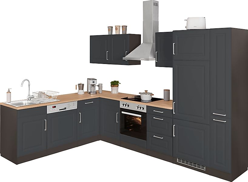 KOCHSTATION Winkelküche »KS-Stockholm«, Stellbreite 220/310 cm, mit hochwer günstig online kaufen