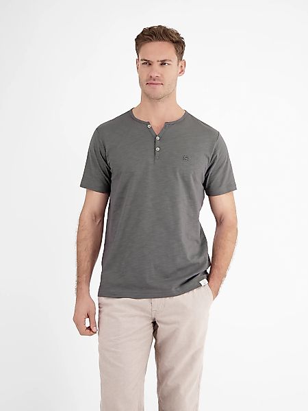 LERROS Henleyshirt "Serafino-Shirt in unifarbener Strukturware" günstig online kaufen