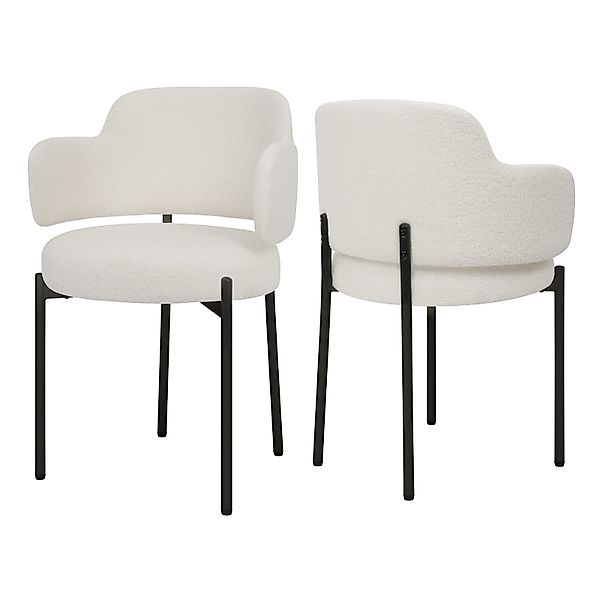 Puluomis Esszimmerstuhl Set mit gebogene Rücklehne günstig online kaufen