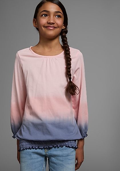 KangaROOS 3/4-Arm-Shirt 3/4-Arm, hüftlange Passform, Batikmuster, günstig online kaufen