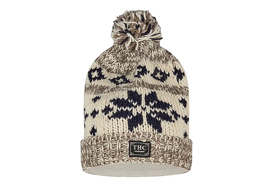 THC Natural Line Strickmütze THC Schafwoll Pudelmütze 609 Norweger grau (1 günstig online kaufen