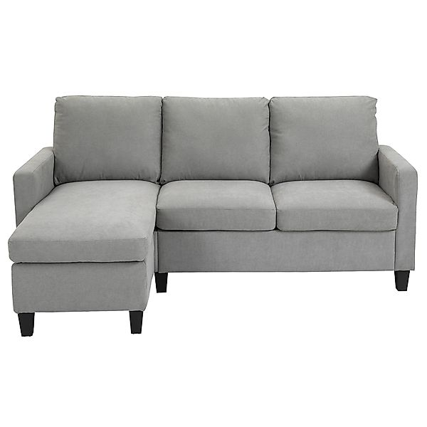 HOMCOM Ecksofa Couch mit Wendbar Chaiselongue 3 Sitzer Sofa L Form Gepolste günstig online kaufen
