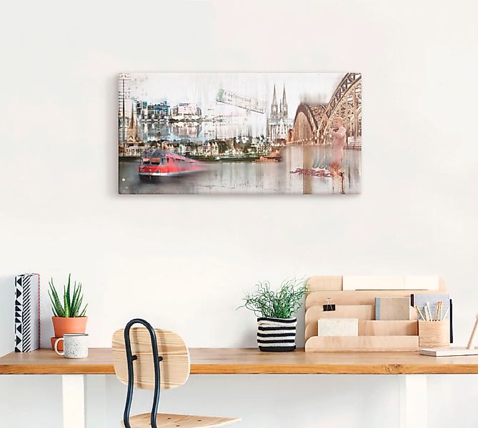 Artland Wandbild »Köln Skyline Collage I«, Deutschland, (1 St.), als Leinwa günstig online kaufen