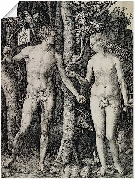 Artland Wandbild "Adam und Eva. 1504", Religion, (1 St.), als Leinwandbild, günstig online kaufen