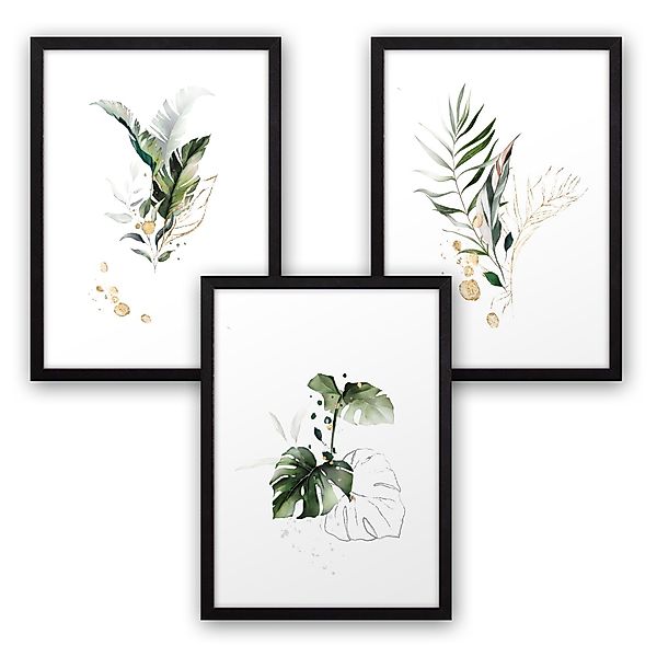 Kreative Feder Poster, Pflanzen (Set, 3 günstig online kaufen