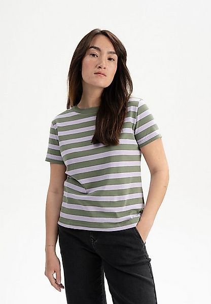 MELA Kurzarmshirt T-Shirt KHIRA Stripes Fein gerippter Kragen günstig online kaufen