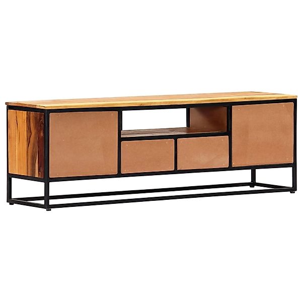 Tv-schrank 120x30x40 Cm Massives Altholz Und Stahl günstig online kaufen