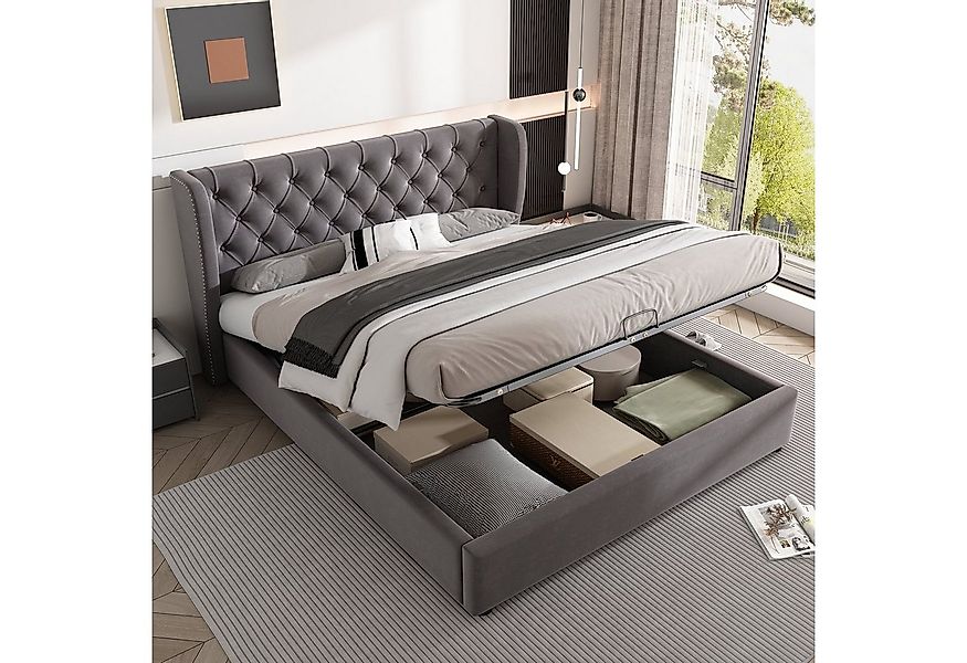 HAUSS SPOLE Polsterbett Polsterbett hydraulisches Doppelbett Funktionsbett günstig online kaufen