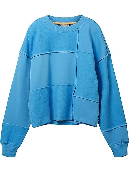TOM TAILOR Denim Sweatshirt CROPPED PATCHWORK günstig online kaufen