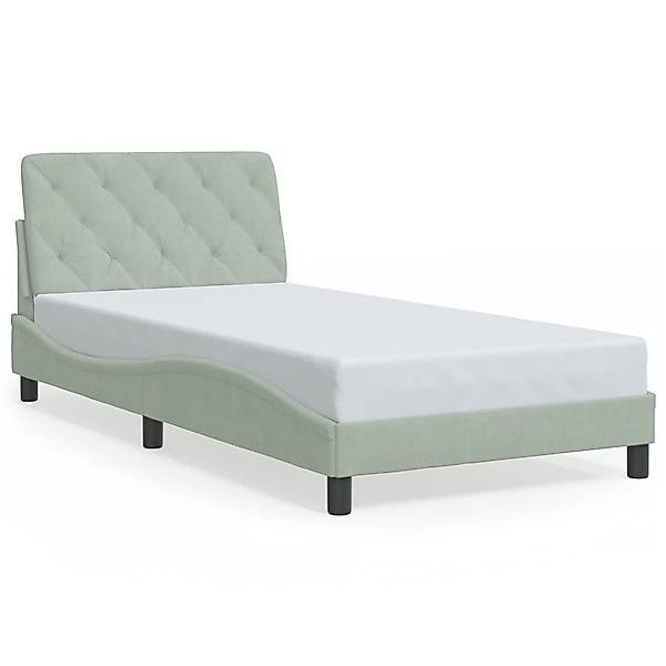 vidaXL Bett Bettgestell ohne Matratze Hellgrau günstig online kaufen