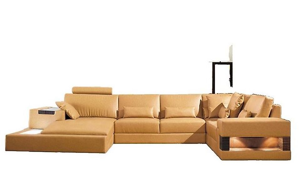 JVmoebel Ecksofa Big xxl ledersofa sofa Couch polster eck lounge form Wohnl günstig online kaufen