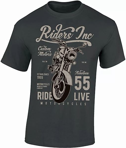 Baddery Print-Shirt Biker Shirt: Riders Inc. - Motorrad T-Shirt, hochwertig günstig online kaufen