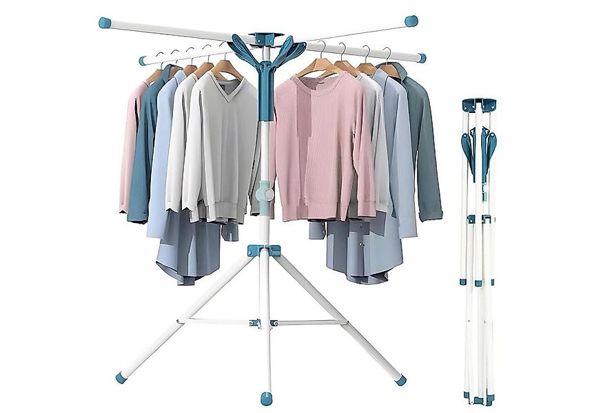 Refined Living Wäscheständer Faltbare Standtrockner mit 4 Flügeln Einziehba günstig online kaufen