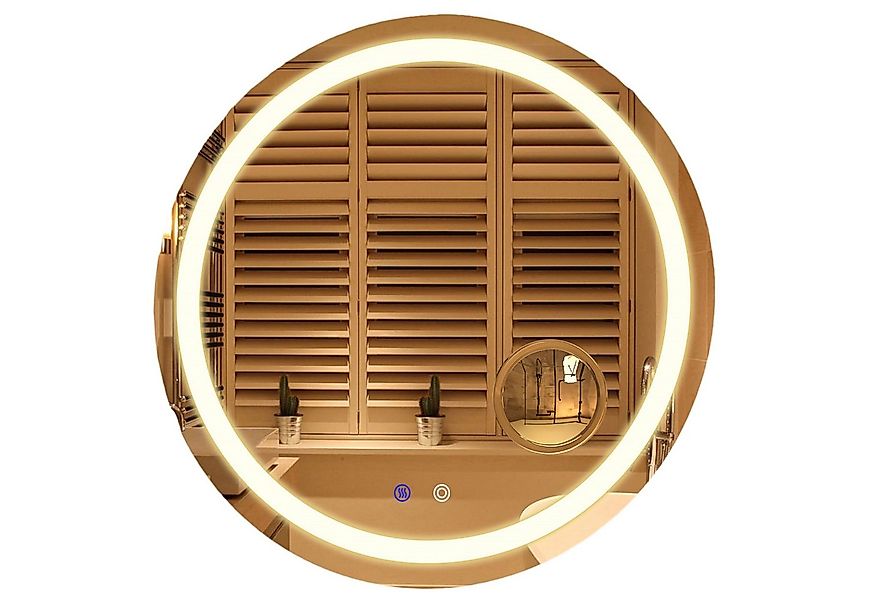 Mondeer Badspiegel Badezimmerspiege (IP44), ⌀ 60cm mit Touch-Schalter und B günstig online kaufen