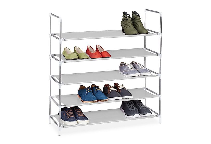 relaxdays Schuhregal für 20 Paar Schuhe, weiß günstig online kaufen